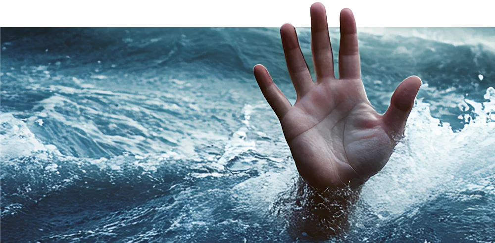 Hand with sea
